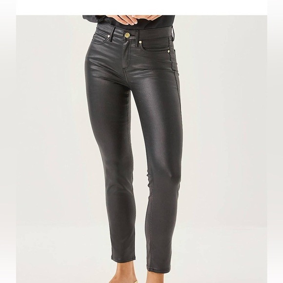 Lilly Pulitzer Pants - Lilly Pulitzer South Ocean High Rise Skinny Jean In Noir Stylish Black Leather